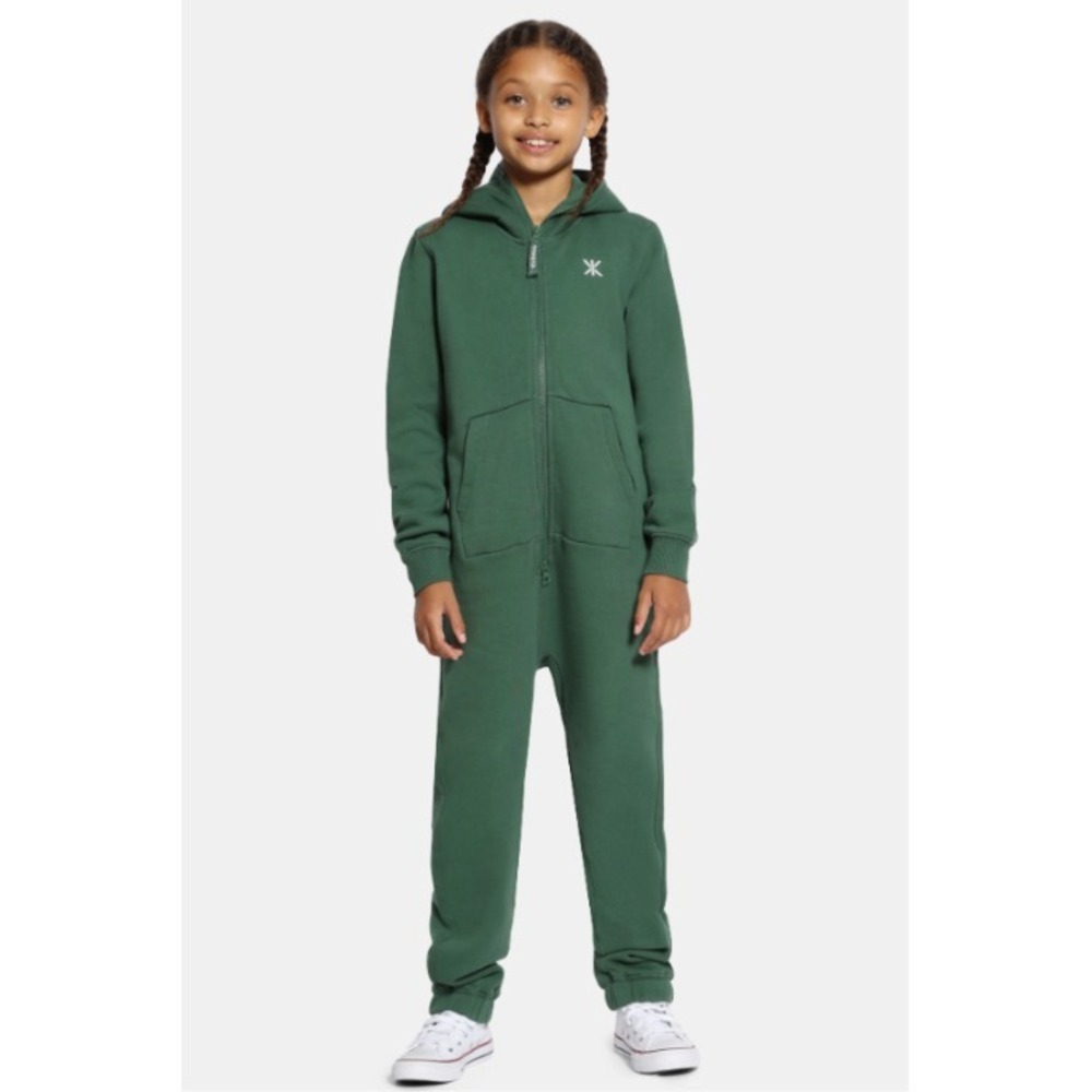 OnePiece Original Kids One Piec 2.0 Hooded Zip Up Fleece Jumpsuit Green Size 146